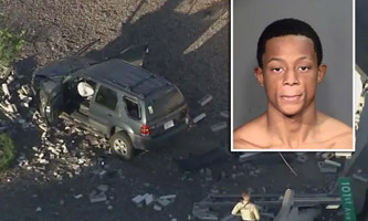 Pursuit ends with crash in Sun City, teen murder suspect in custody